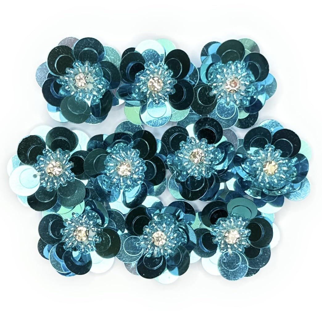 20 Pcs White Sequin 1 1/4