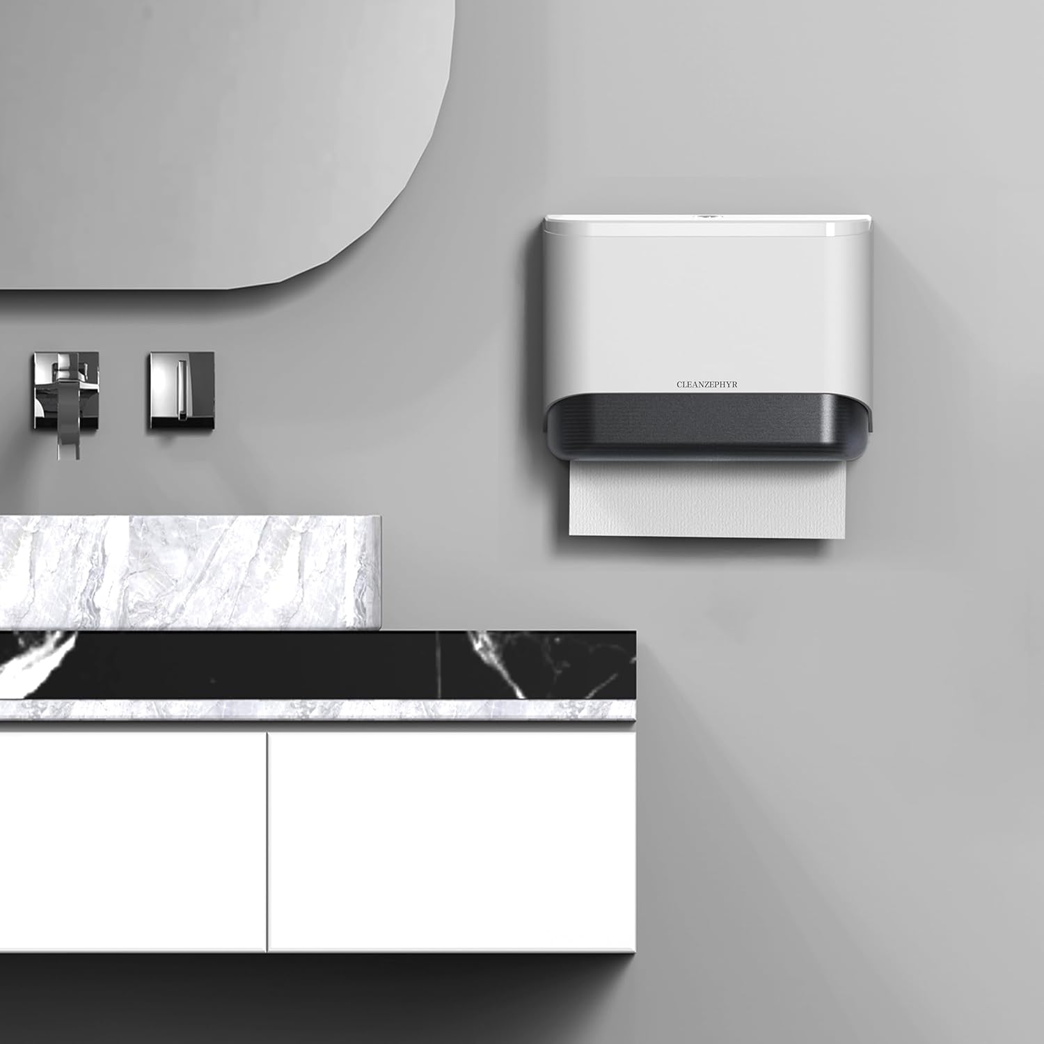 Paper Towel Dispenser Wall Mount Purewhite