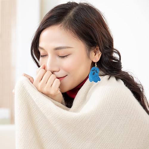 Miniatura 4 de Angoily Molde de silicona de fantasma de Halloween, moldes de resina para aretes con agujero, moldes de fundición de epoxi para bricolaje,