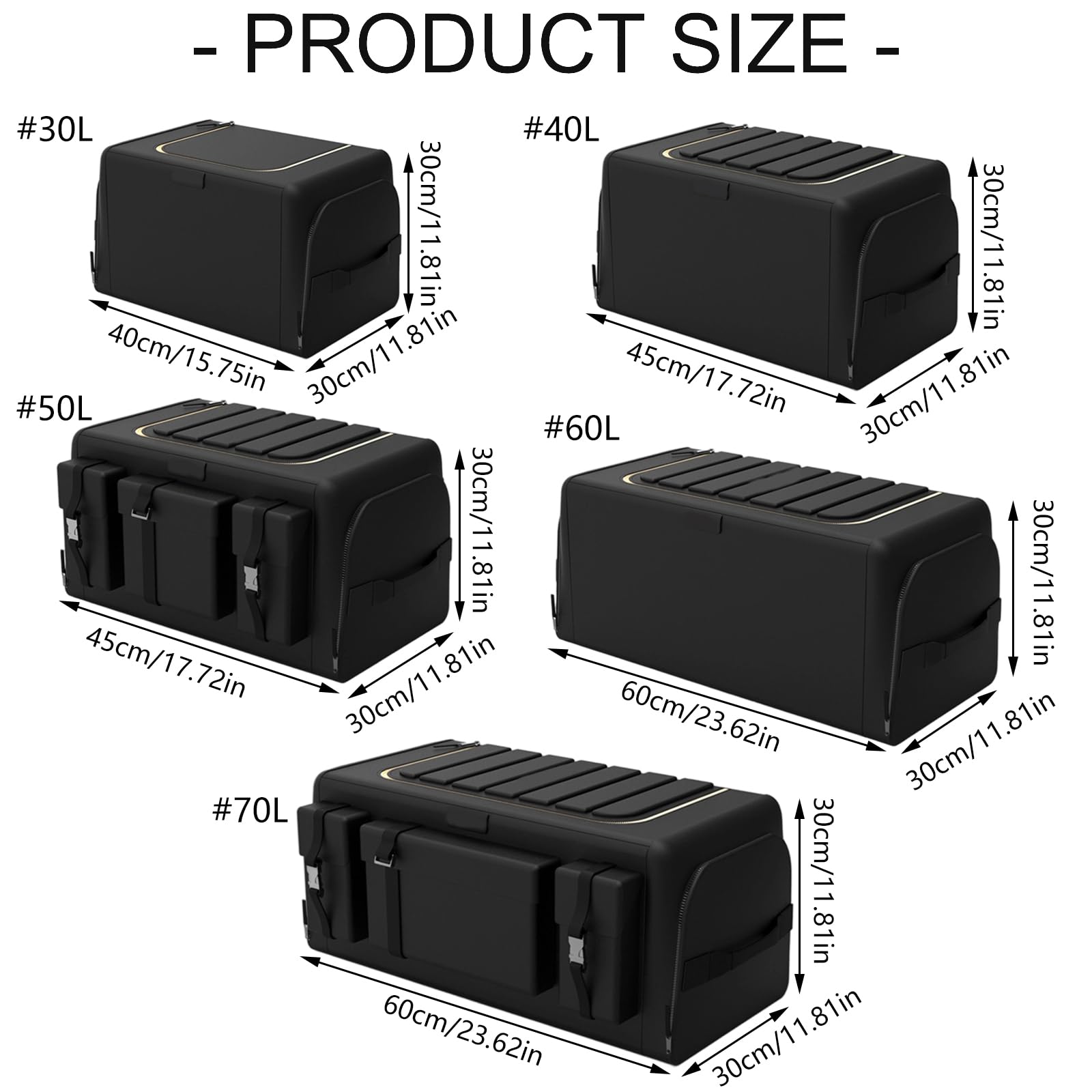Organizadores De para Maletero Caja Almacenamiento Tela Oxford Plegable Y Ajustable Gran Capacidad Organizador Maletero Viaje Familiar