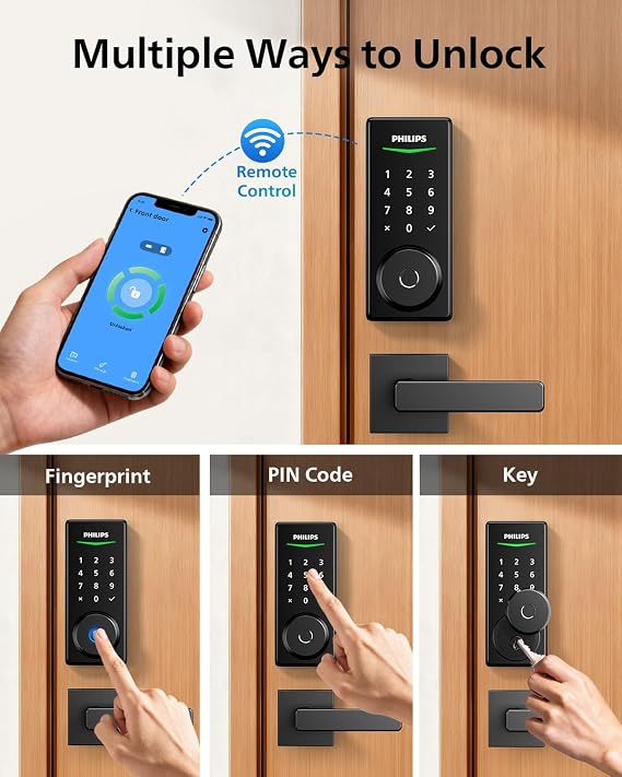 Philips Wi-Fi Smart Door Lock, Fingerprint Door Lock