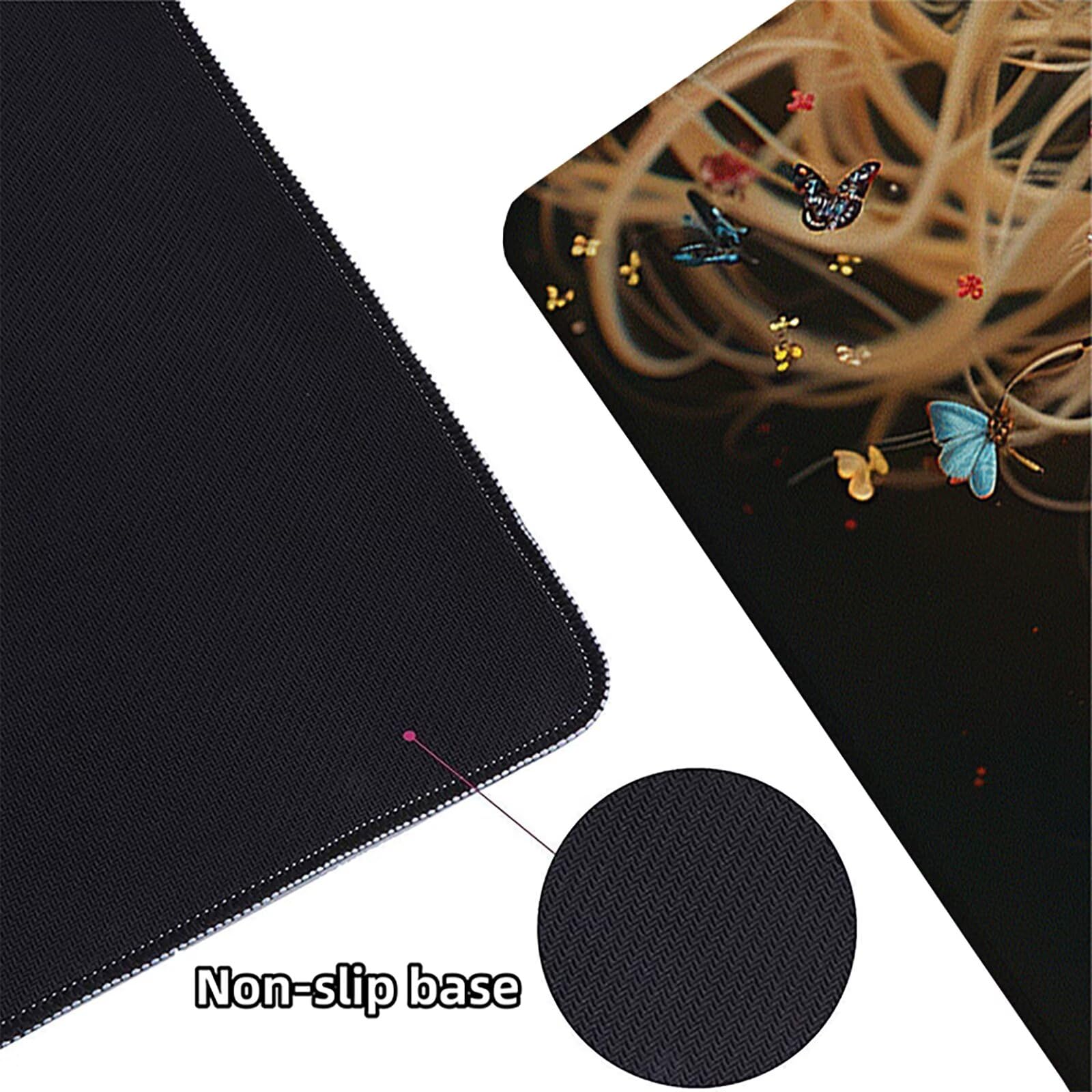 Mujer Alfombrilla Ratón Gaming XXL 1500x800mm, Alfombrilla Gaming Amarillo Mousepad con Base de Goma Antideslizante, Impermeable Desk Mat para Teclado y Raton, Accesorios Gaming Regalos de Hombre 5-8