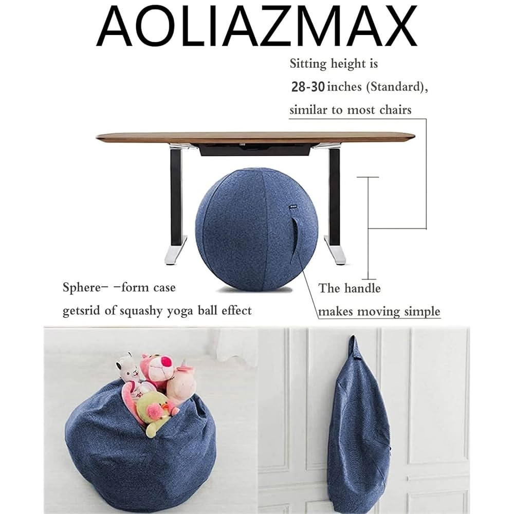 Furry Ball Chair Yoga Chair Exercise Ball With Base For Home