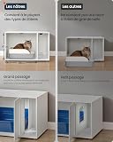 SONGMICS HOME Set of 2 Cat Litter Box Enclosures Bundle, Snow White - 5