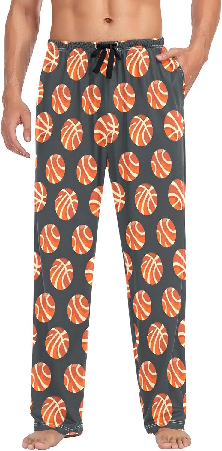 Men's Pajama Bottoms Skull Head Moth Pajama Pants Cotton Pajama Pants Sleepwear