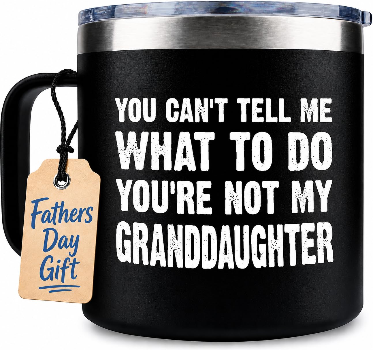 KLUBI Not My Granddaughter 14 oz Black Mug