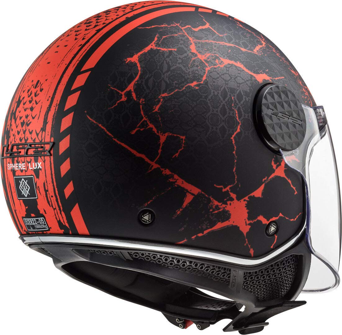 Amazon.es: Casco de moto LS2 OF558 SPHERE LUX SNAKE MATT NEGRO RED