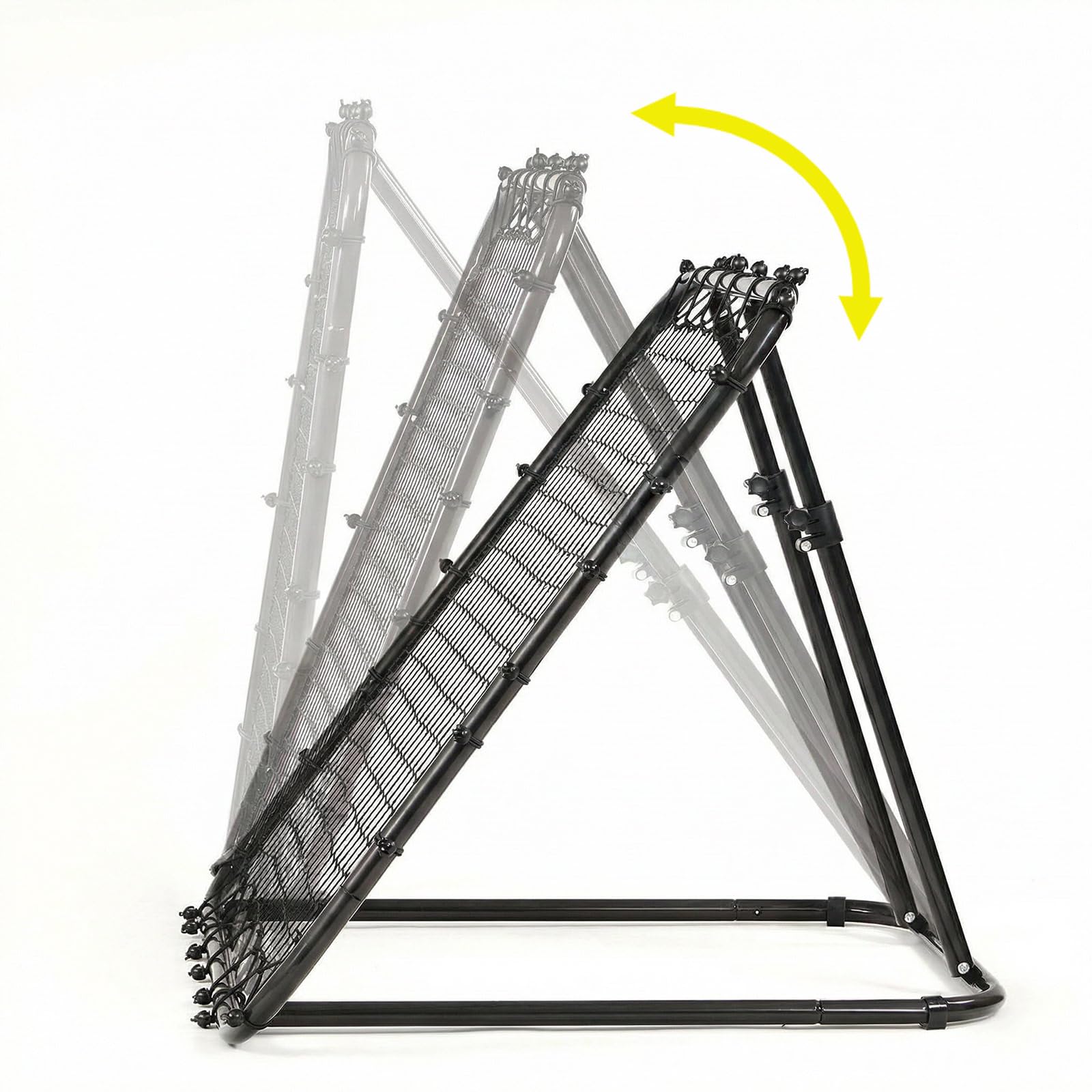 LARMNEE Rete di Rimbalzo da Calcio con Angolo Regolabile 0°-75°, Rebounder da Calcio di Rimbalzo Portatile, Attrezzatura di Allenamento, per Interni, Campo