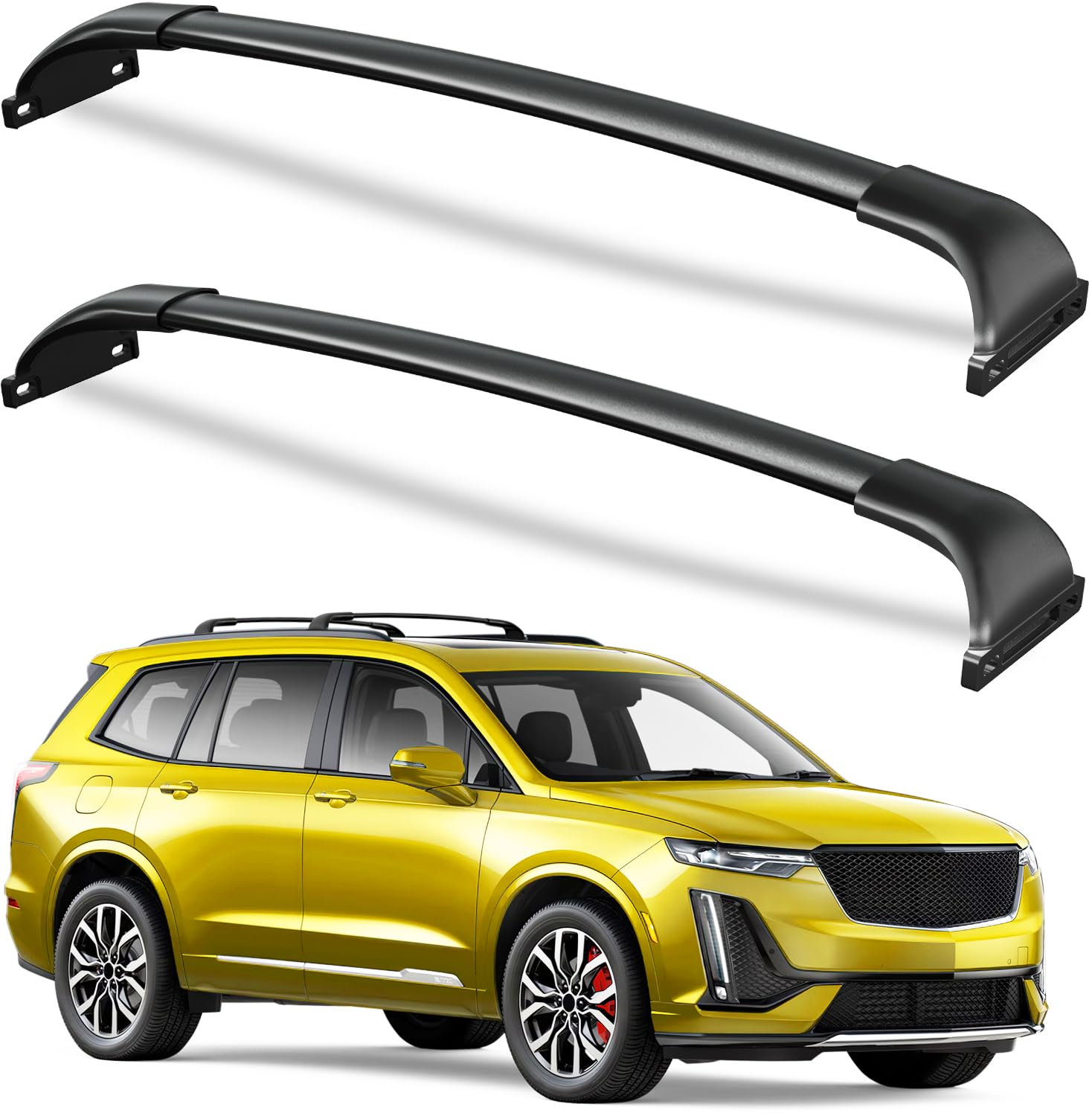 Photo 1 of Wonderdriver Roof Rack Cross Bars 300lbs Compatible with Cadillac XT6 2020-2025,Heavy Duty All-Metal Aluminum Roof Rails Crossbars Cargo Canoe Black Rooftop Cargo Carrier Luggage.