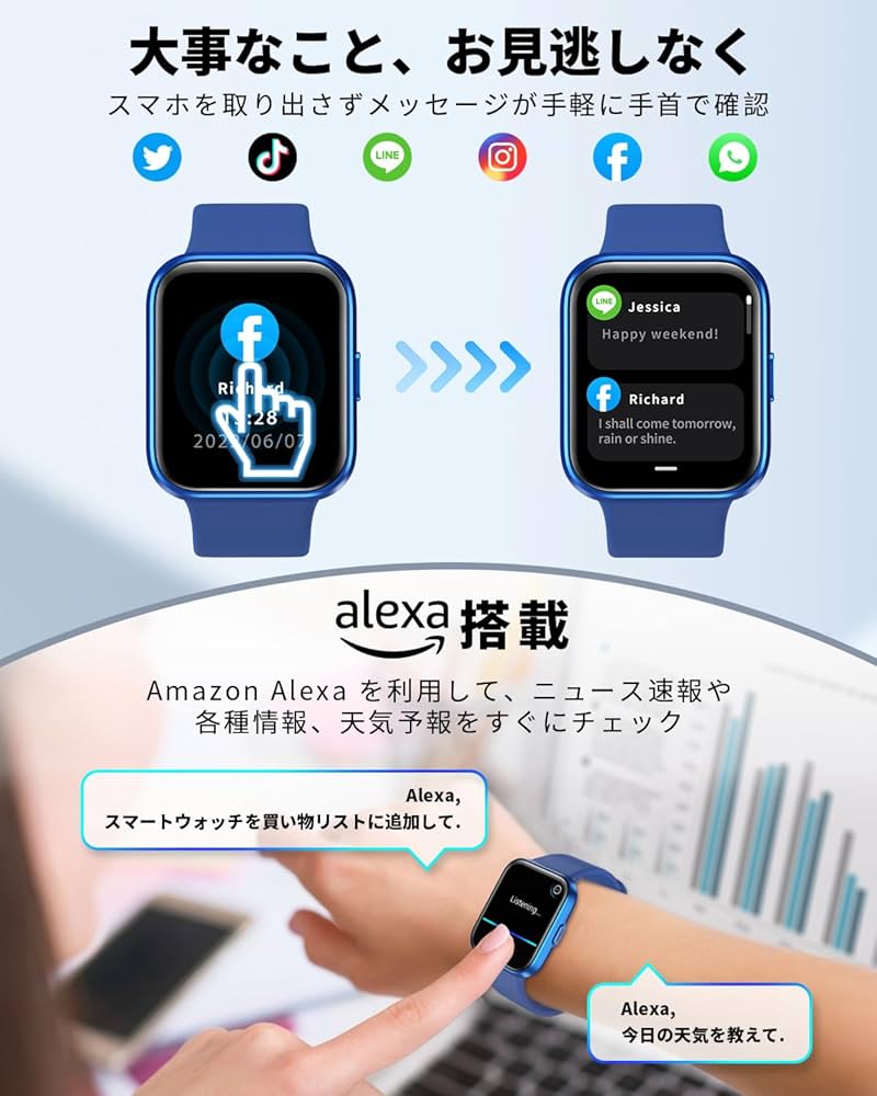 【人気商品】Gydom スマートウォッチ smart watch Line/Tw Amazon | Gydom スマートウォッチ smart watch 2024 Bluetooth