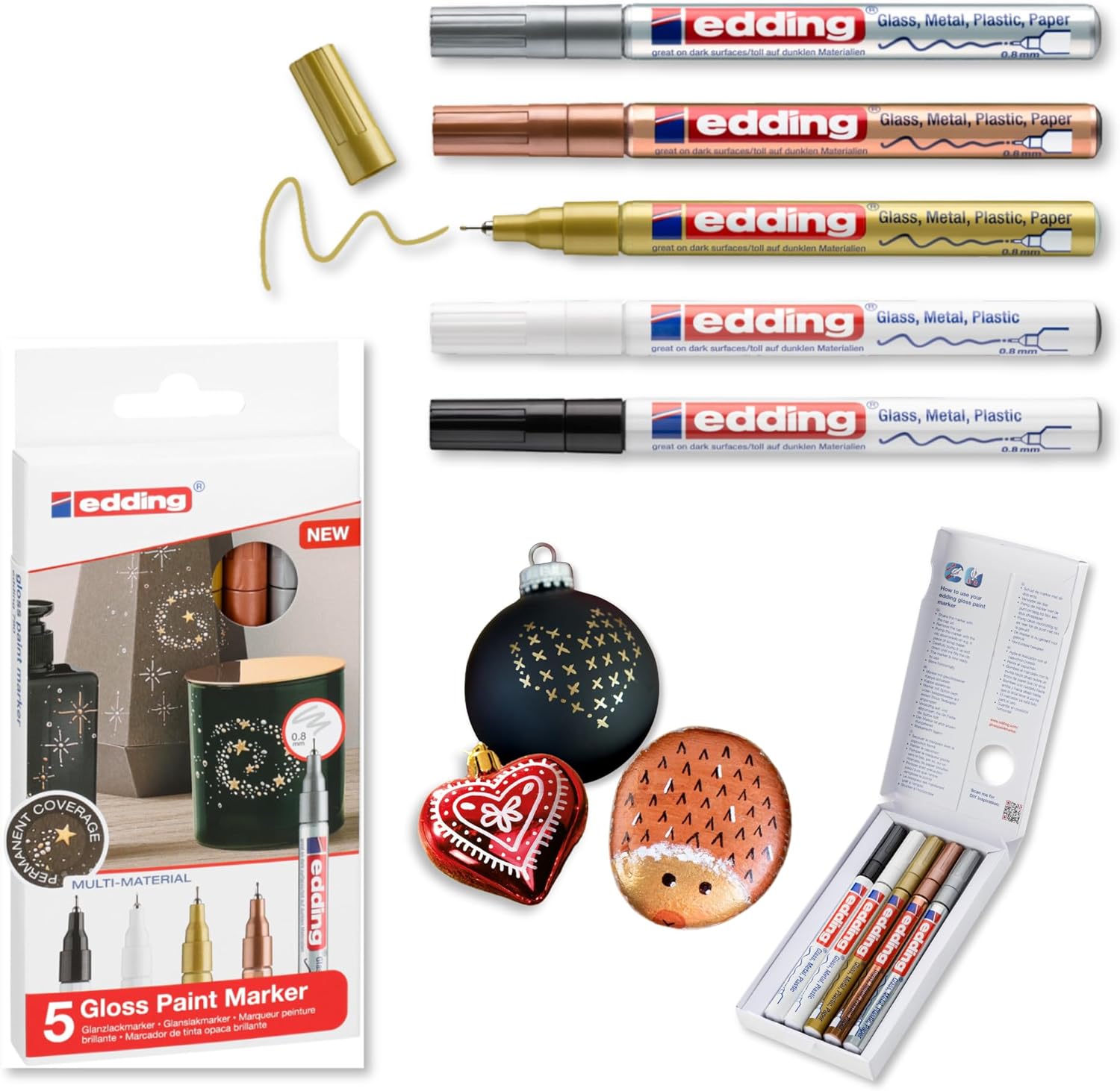 edding 780 Fine Bullet Tip Paintmarker Pack of of 2 - White