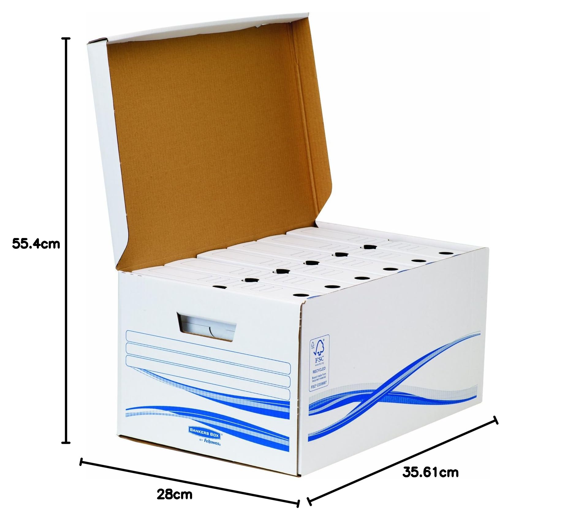 BANKERS BOX - Bundle Basic - Carton de Rangement - A4 - Blanc - 1 Conteneur Maxi Et 6 Boites d'Archives dos de 80mm