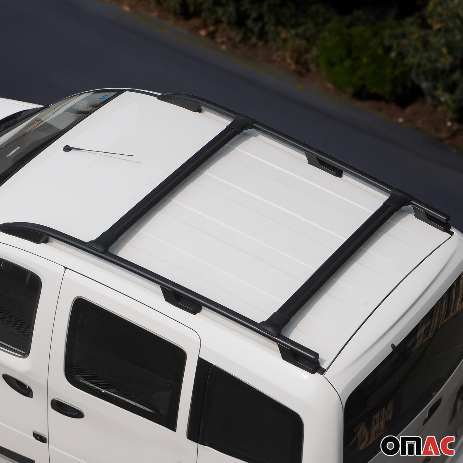 Roof Rack Cross Bars Roof Rack Rail Set for Ford Transit 2015-2026 SWB Black 4Pcs
