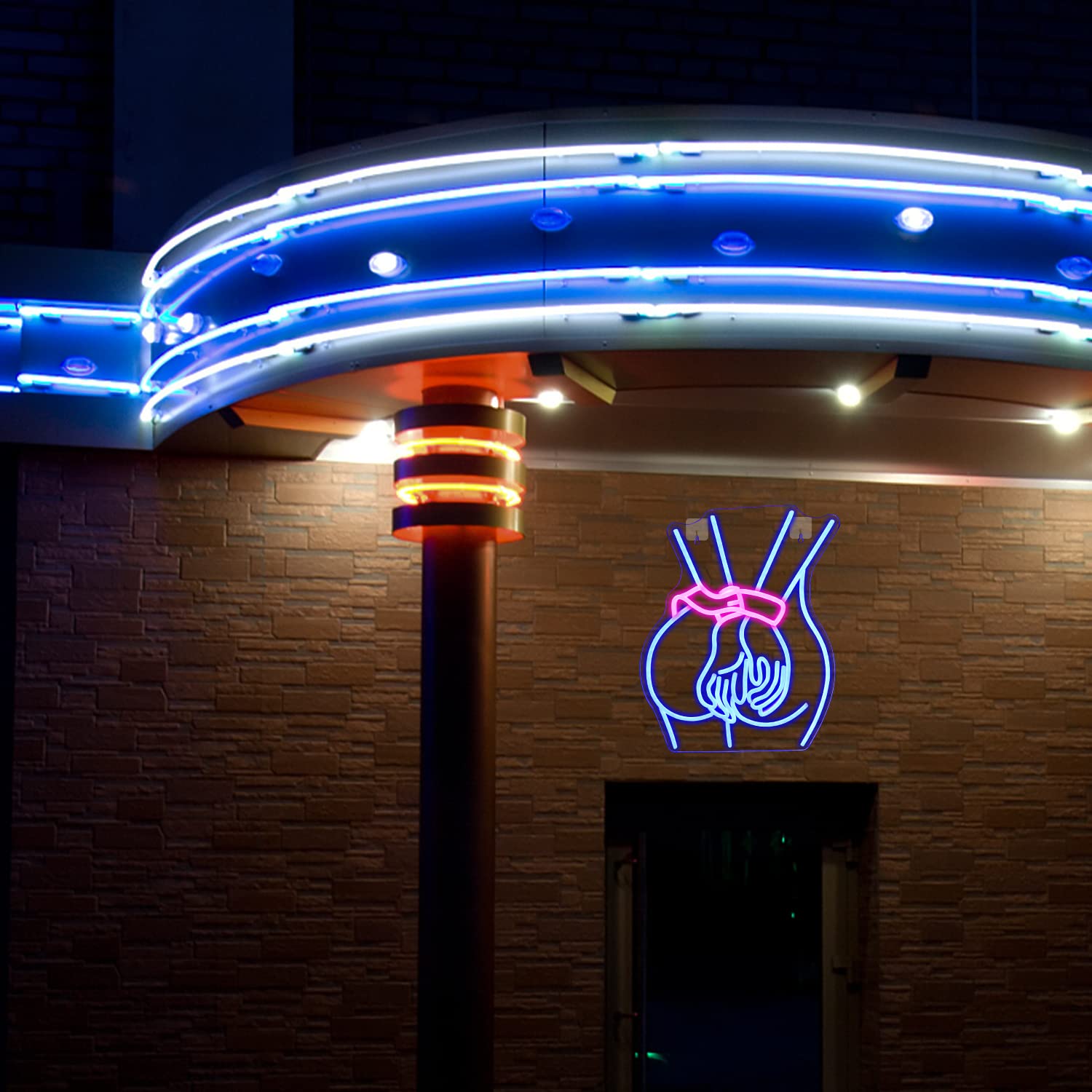 Looklight Lady Neon Sign,Neon Sign for Wall Decor,Lady Back Neon Light Up Sign,LED Sign Blue Neon Sign for Bedroom Man Cave Game Room Home Party Art Decor,Bar,Club: girls