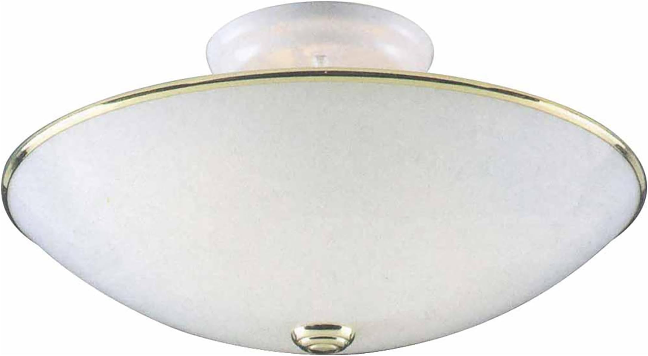 Volume Lighting V1922-12 3-Light Ceiling Mount Fixture, Polished Brass and White