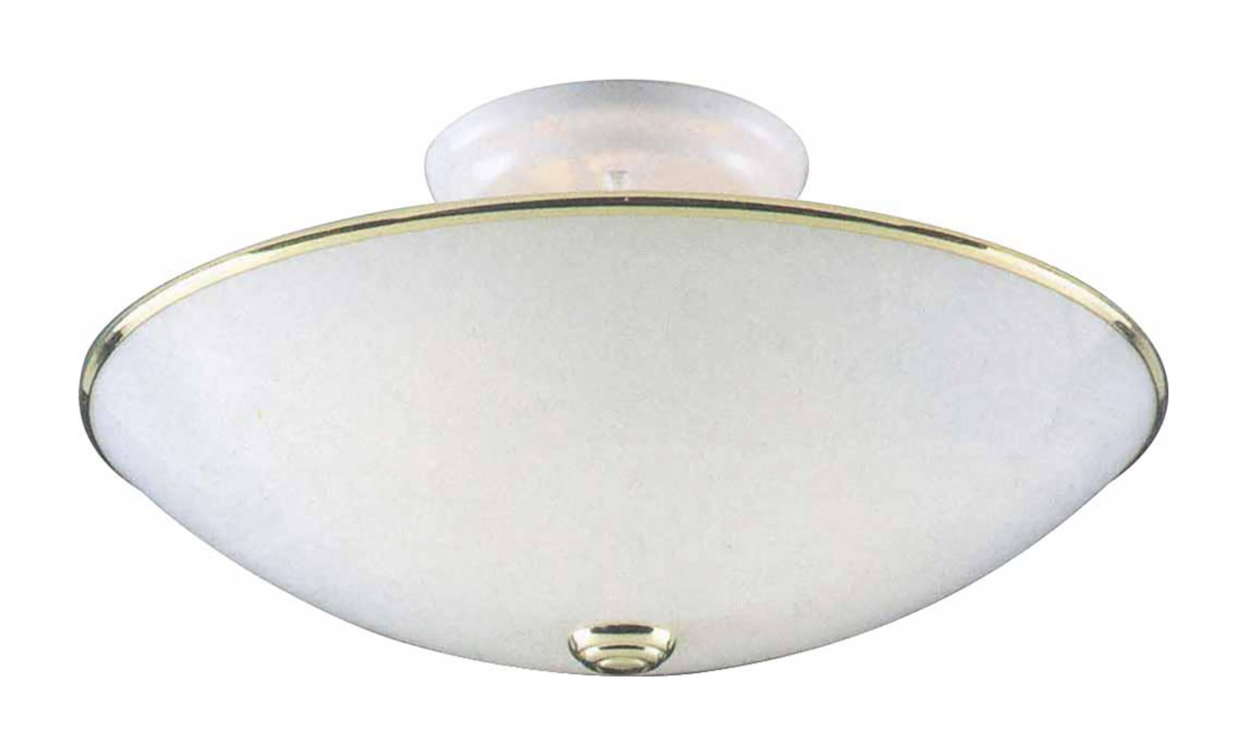 Volume Lighting V1922-12 3-Light Ceiling Mount Fixture, Polished Brass and White