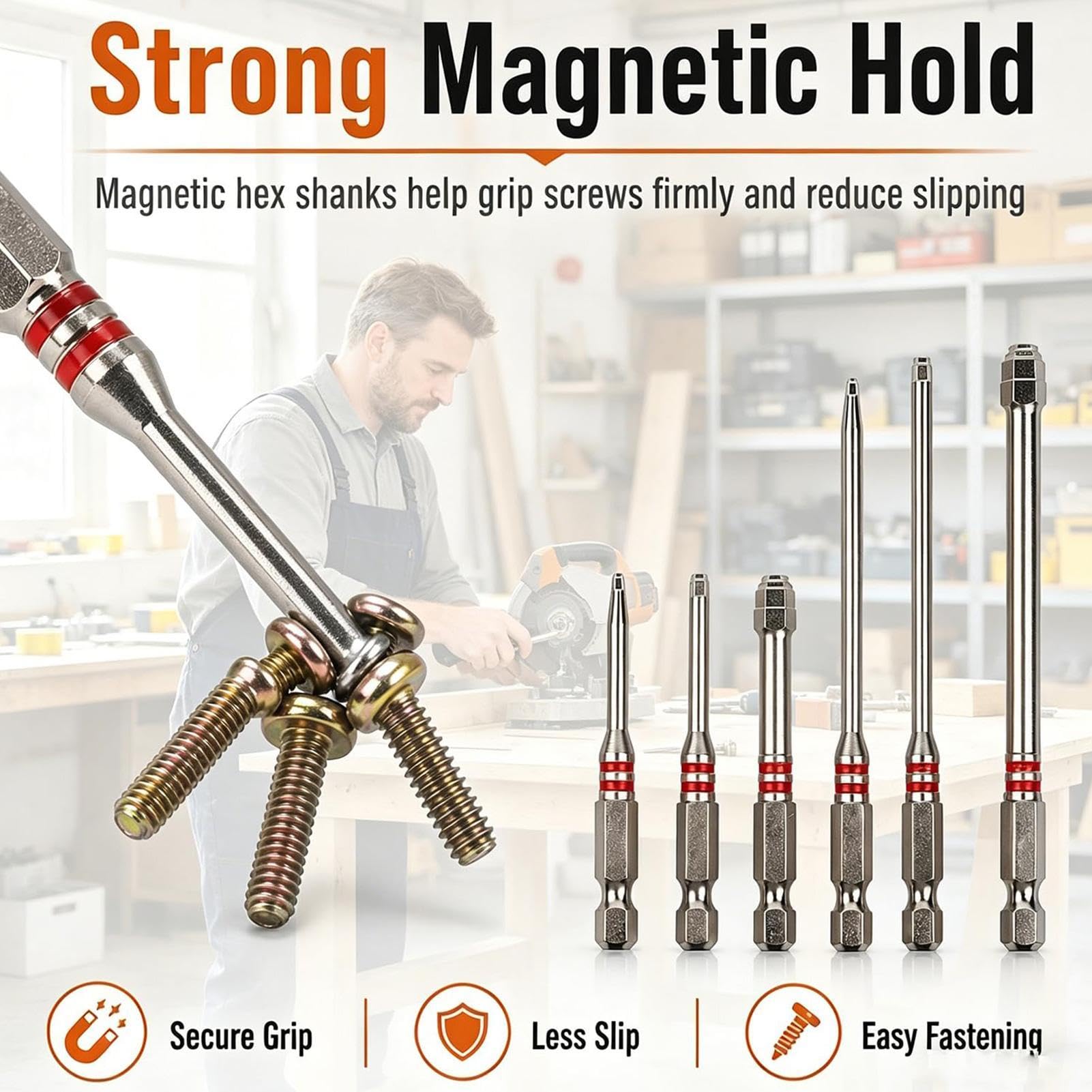 Set di Inserti per Avvitatore 6 Pezzi Utensile Universale A Gambo Esagonale | Set Punte Lunghe Di Sicurezza Per Avvitatore Per Bricolage Miglioramento Casa Elettronica Manutenzione Auto Officina G