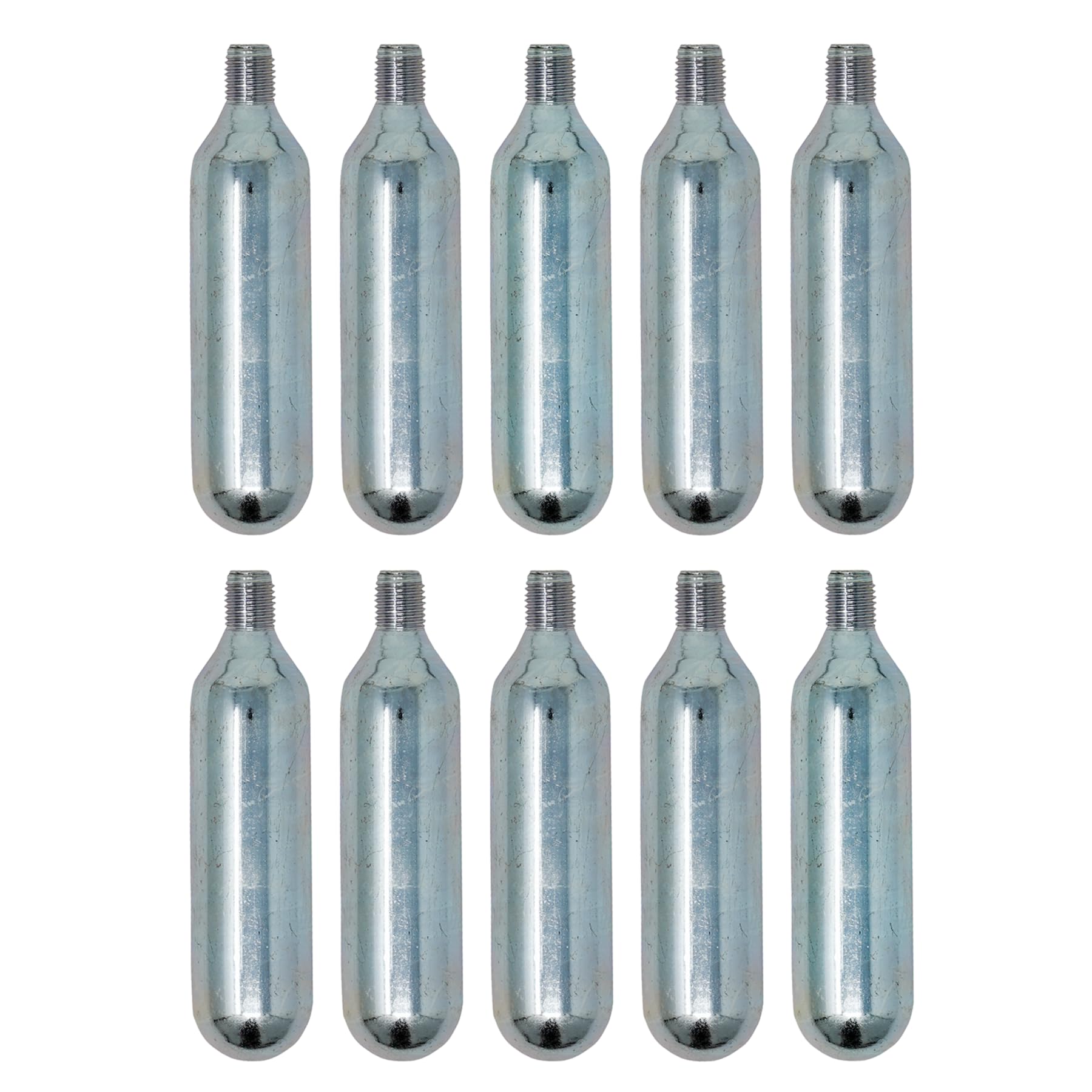 Laxzo ® CO2 Cartridge 16g Gas Canisters Threaded Gas Capsule For Inflator, Airsoft Guns, Air Pistol, Cycling, Tires, Bike Pump & CO2 Airsoft Accessories 10PCS
