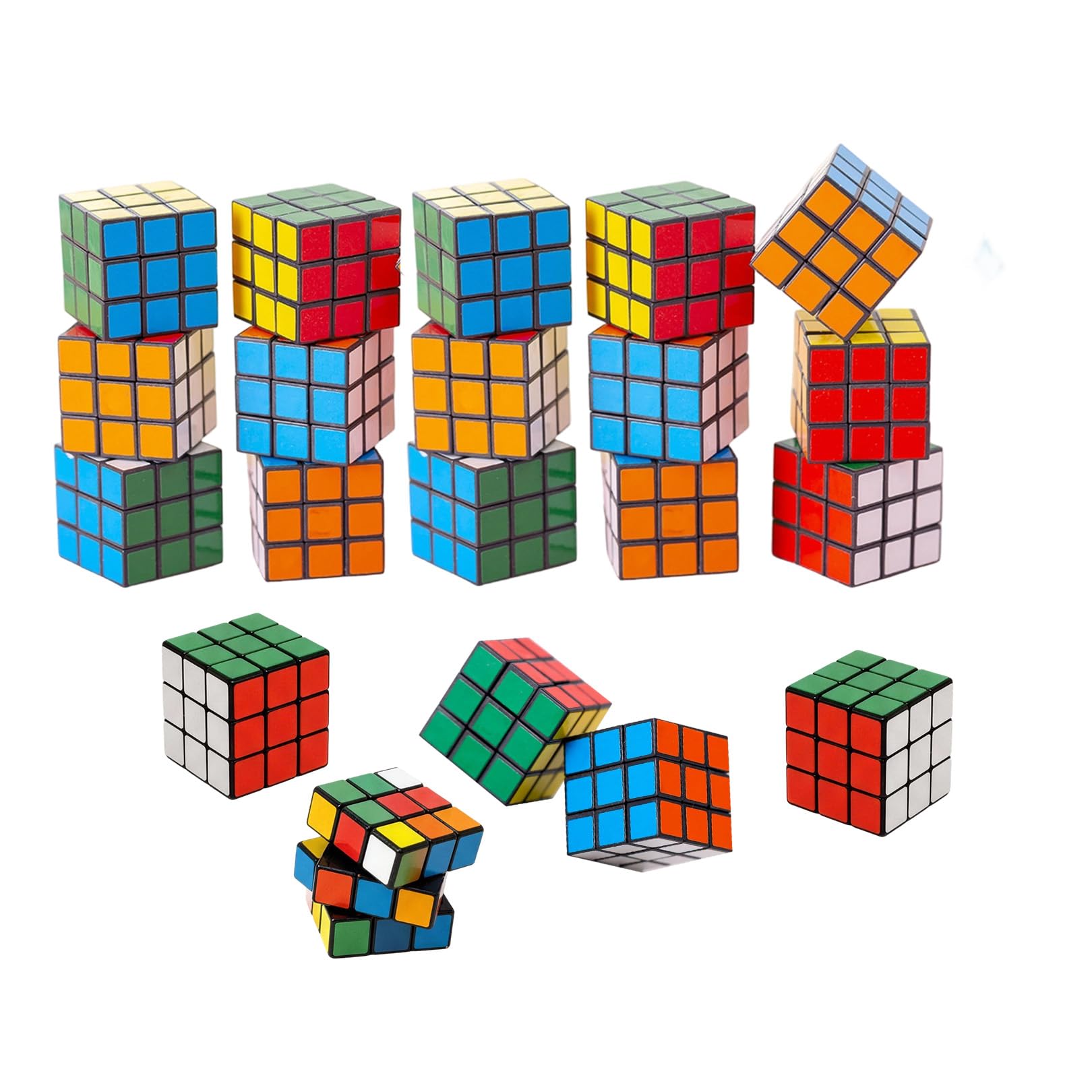 20 Pcs Mini Speed Cube 3x3 Cm Party Bag Fillers For Kids,Cube Keychain,Party Favours,Tombola Prizes,versatile Fun Stress-Relief Tool,Perfect For Desk Decor,Backpack Accessories,Holidays,Partys Gifts