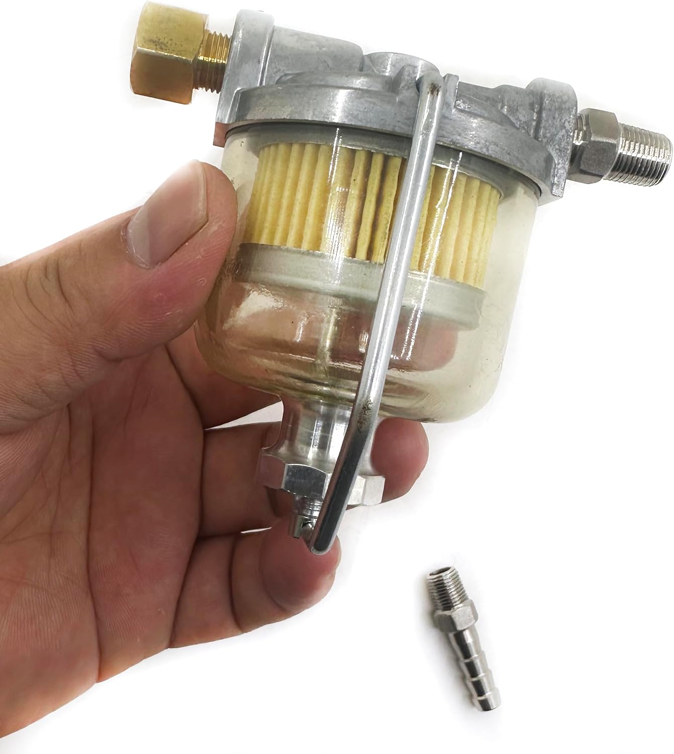 41-9360 transparent bowl fuel filter 41-9360 For 1950s–1960s GM Car & truck for early Rochester 1-barrel or 2-barrel carburetors