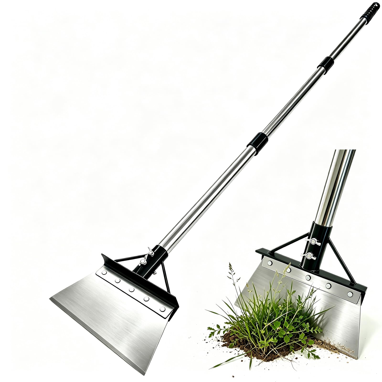Grizef Weed Remover Tool, Long Handle Weed Scraper for Patio Driveway