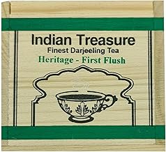 Duncan's Indian Treasure Heritage First Flush Darjeeling Tea -100g | Premium Loose Leaf Wooden Chestlet | Indian Tea Gift for Tea Lovers