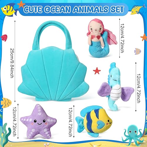 Miniatura 8 de Syhood El juego de 5 piezas de animales de peluche de cebra incluye 1 muñeca grande de peluche con 4 lindas cebras de peluche esponjosas en el