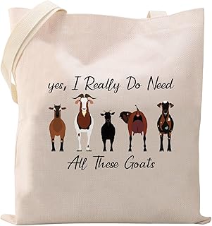 Funny Goat Tote Bag Goat Related Gift Yes I Really Do Need All These Goats Shopping Bag (Goats tote bag)