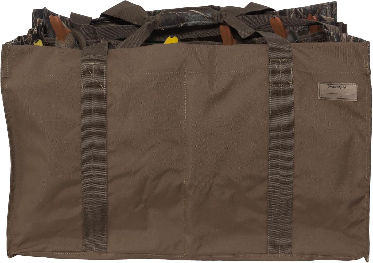 AVERY 12-Slot 6.5" x 6.5" Waterfowl Hunting Durable Duck Decoy Bag w/Adjustable No-Slip Padded Shoulder Strap & Mesh Bottom, MAX7