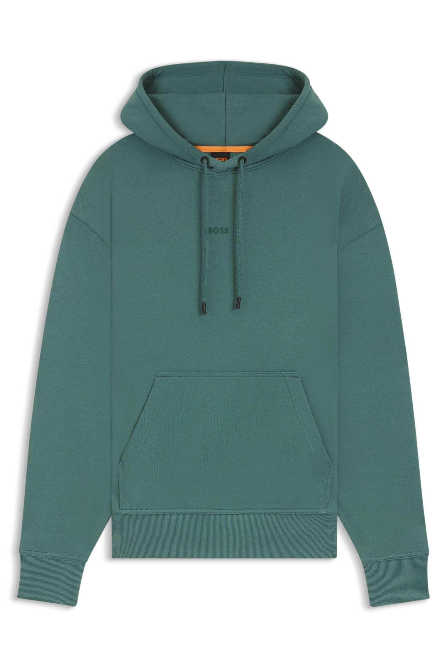 BOSS Herren WeSmallhood Fleece-Hoodie aus Baumwoll-Terry mit kontrastfarbenem Logo