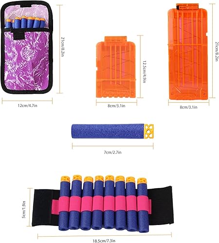 Miniatura 3 de Kits de chaleco táctico para niñas Nerf Guns N-Strike Elite Series con bolsa de dardos de repuesto, equipo de protección de máscara para juegos de