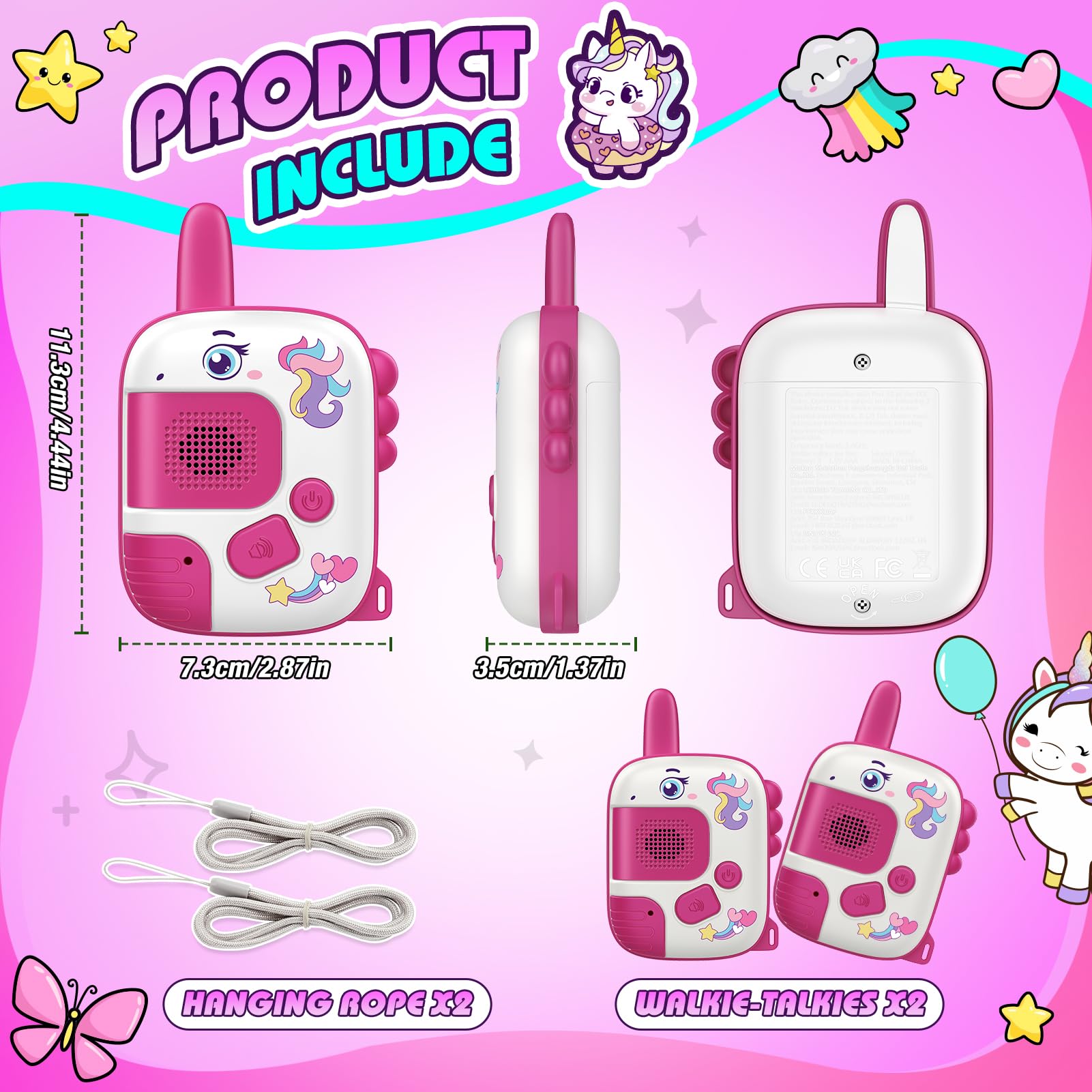 Walkie-Talkie Bambina, Unicorno Bambina Regalo 3 4 5 6 7 8 Anni Walkie Talkies Bambini Giocattoli 3-8 Anni Giocattoli Giochi Esterno 3 4 5 6 7 8 Anni Bambini Idee Regalo Bimba Compleanno Per Bambina
