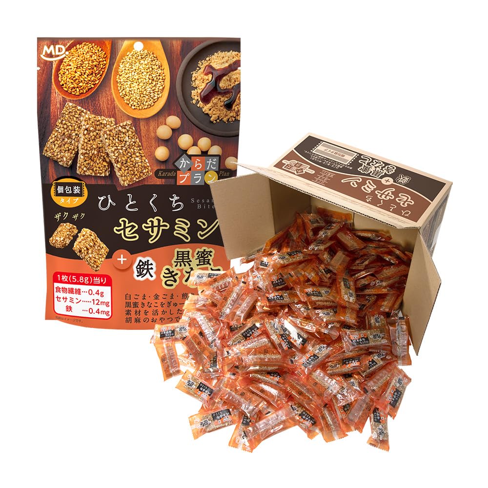 MDホールディングス からだプラン ひとくちセサミン 黒蜜きなこ (大容量BOX…