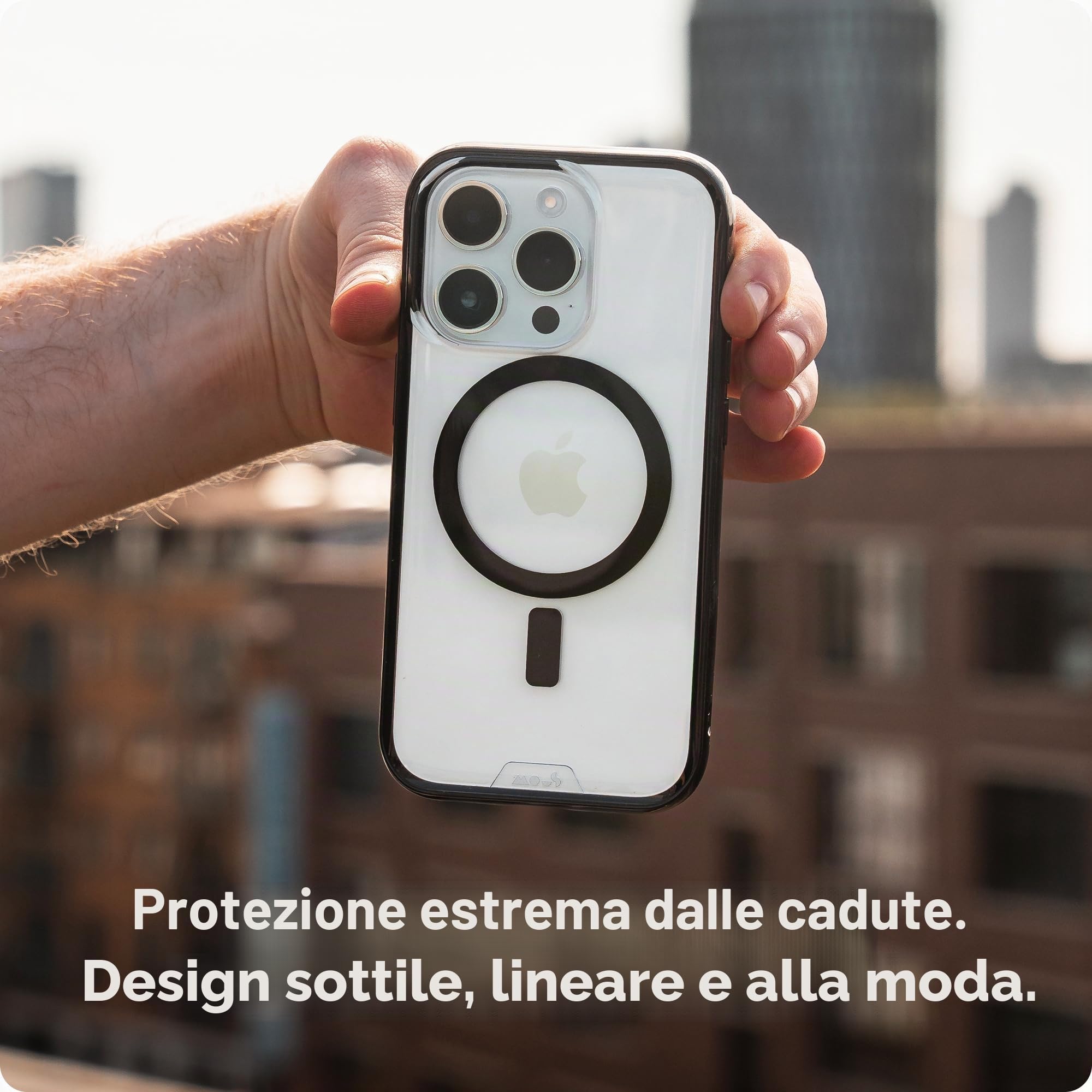 Mous per iPhone 15 Pro Max Cover Compatibile con MagSafe Trasparente - Antiurto e Resistente ai Graffi