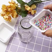 Vista 5 de Square Weigh Boats Medium - 100 Pac 100ml Plastic Disposable Trays for Scale,Easy Pour Design,Square Lab Weighing Dishes for Measuring,Storing