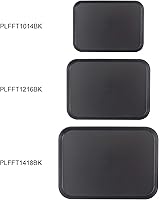 Vista 5 de Thunder Group Bandeja rectangular de plástico para comida rápida, 10-1/2 x 13-5/8 pulgadas, negro