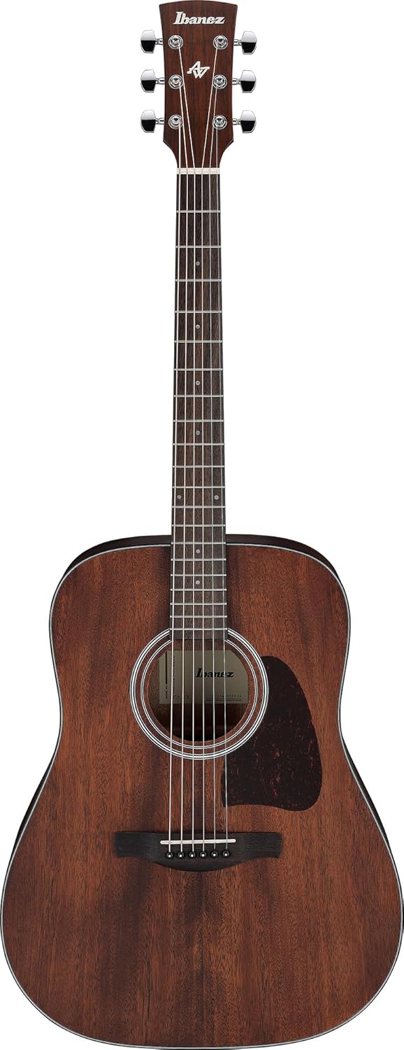 Ibanez AW54 Artwood Traditional Dreadnought Acoustic Guitar - Open Pore Natural Bundle with Gig Bag, Tuner, Strap, D'Addario Strings, Picks, Austin Bazaar Instructional DVD, and Polishing Cloth
