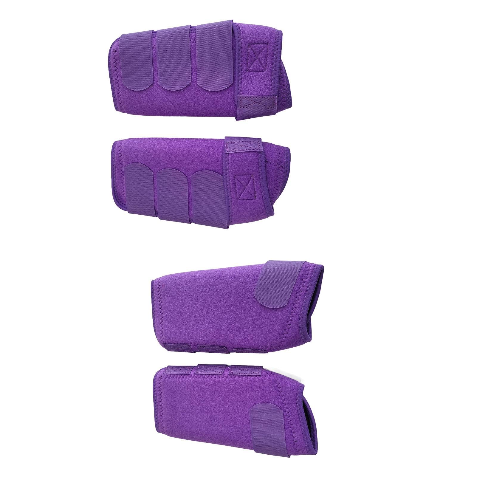 Perfeclan Botas de Caballo, Equipo Ecuestre de Neopreno, Entrenamiento de equitación, protección para Exteriores, Conjunto de envolturas para piernas, 4 Piezas
