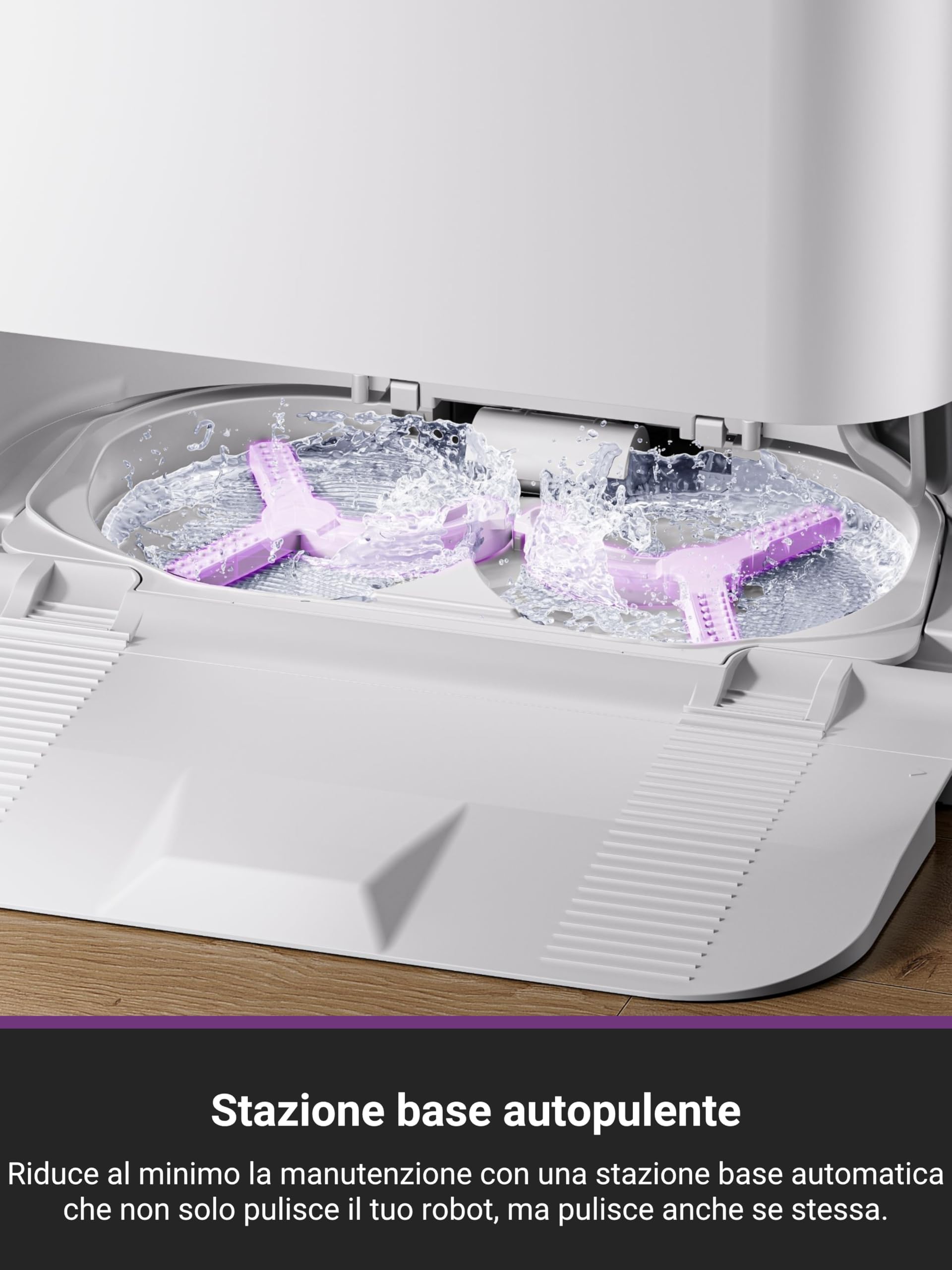 EUREKA J15 Pro Ultra Robot Aspirapolvere Lavapavimenti, Aspirapolvere Robot Potente Aspirazione 16200Pa, Lavaggio Mocio ad Acqua Calda a 75℃, Mappatura con AI, Stazione Autopulizia/autopulente