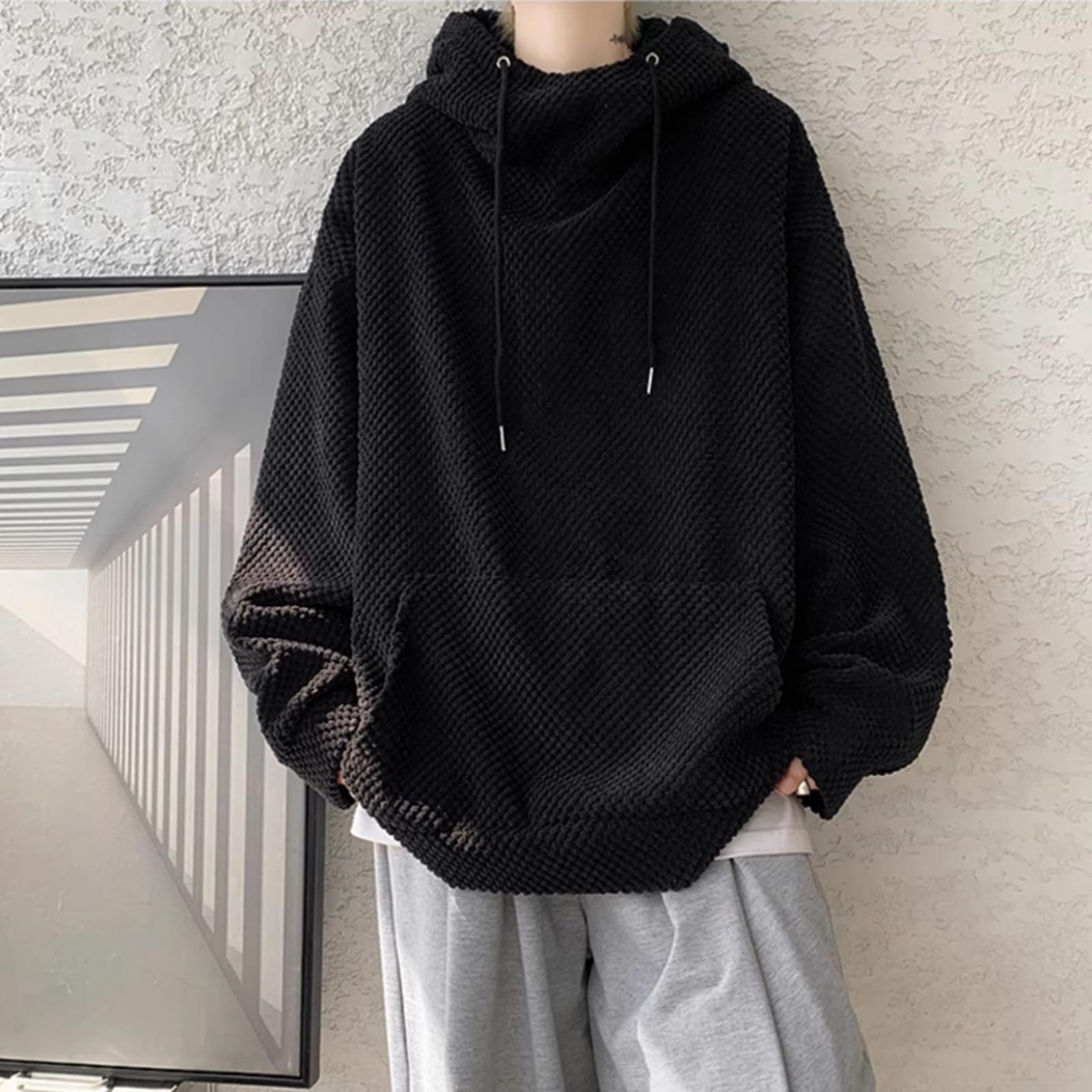 Felpe con Cappuccio in Velluto A Coste Harajuku Uomo Streetwear di Alta qualità Sciolto Y2k Felpe con Cappuccio Hip Hop Abbigliamento per Coppie Pullover Femminili