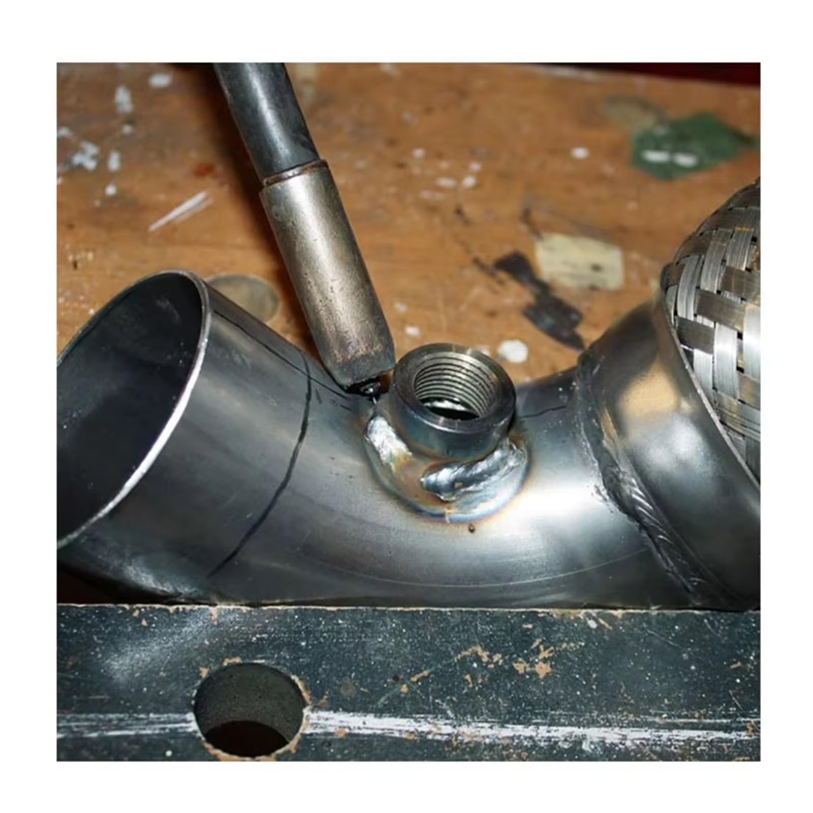Front Lambdasonde O2-Sensorstopfen Edelstahl-Sauerstoff-Montagestopfen Und -stopfen Adapter M18 X 1,5-Gewinde Gekerbter Auspuff Eingeschweißt Im Spund O2 Sauerstoffsensor