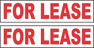 2-6x24 for Lease Real Estate Rider Sign Red