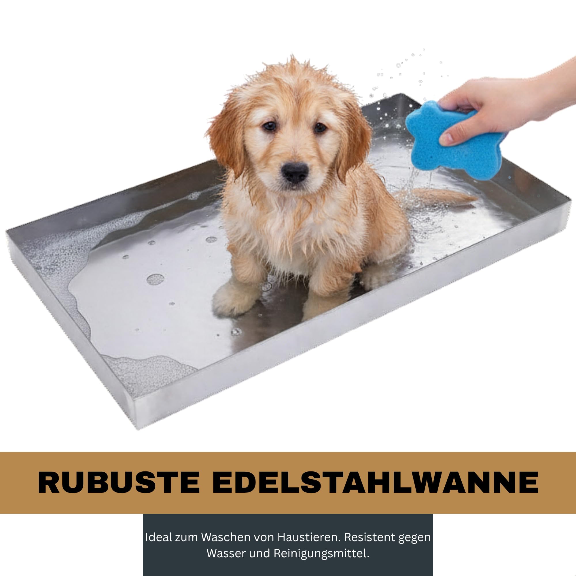 Schleifmeister24 - Edelstahl Ölauffangwanne Lackwanne - Maße 50 x 70 cm - AISI 430 Legierung - Edelstahlwanne, Gastro, Untersatz, Auffangbehälter