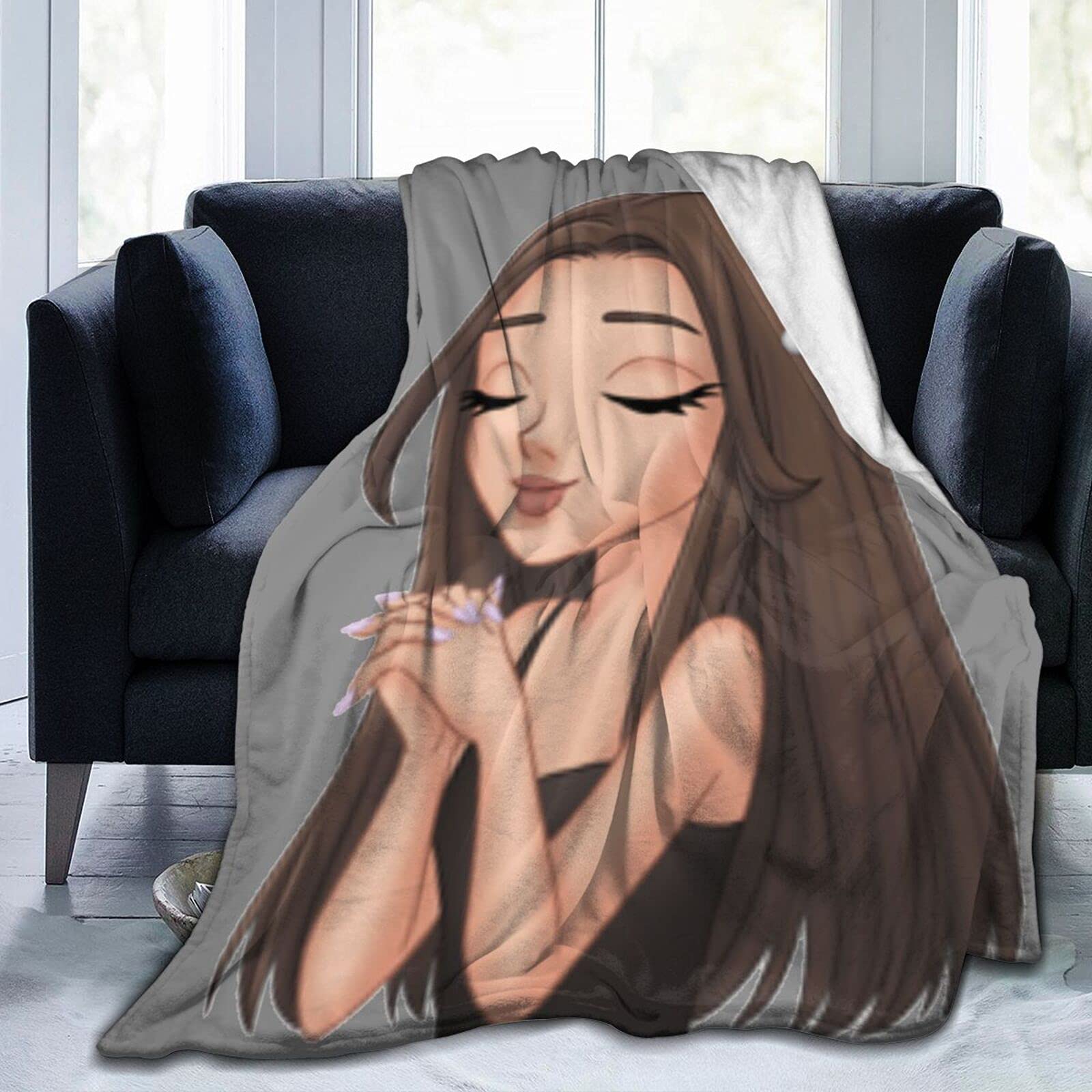 Ariana grande Blanket Throw Suitable for All Seasons Soft Flannel Plush  Blanket for Living Room 60X50 : Amazon.co.uk: Home u0026 Kitchen