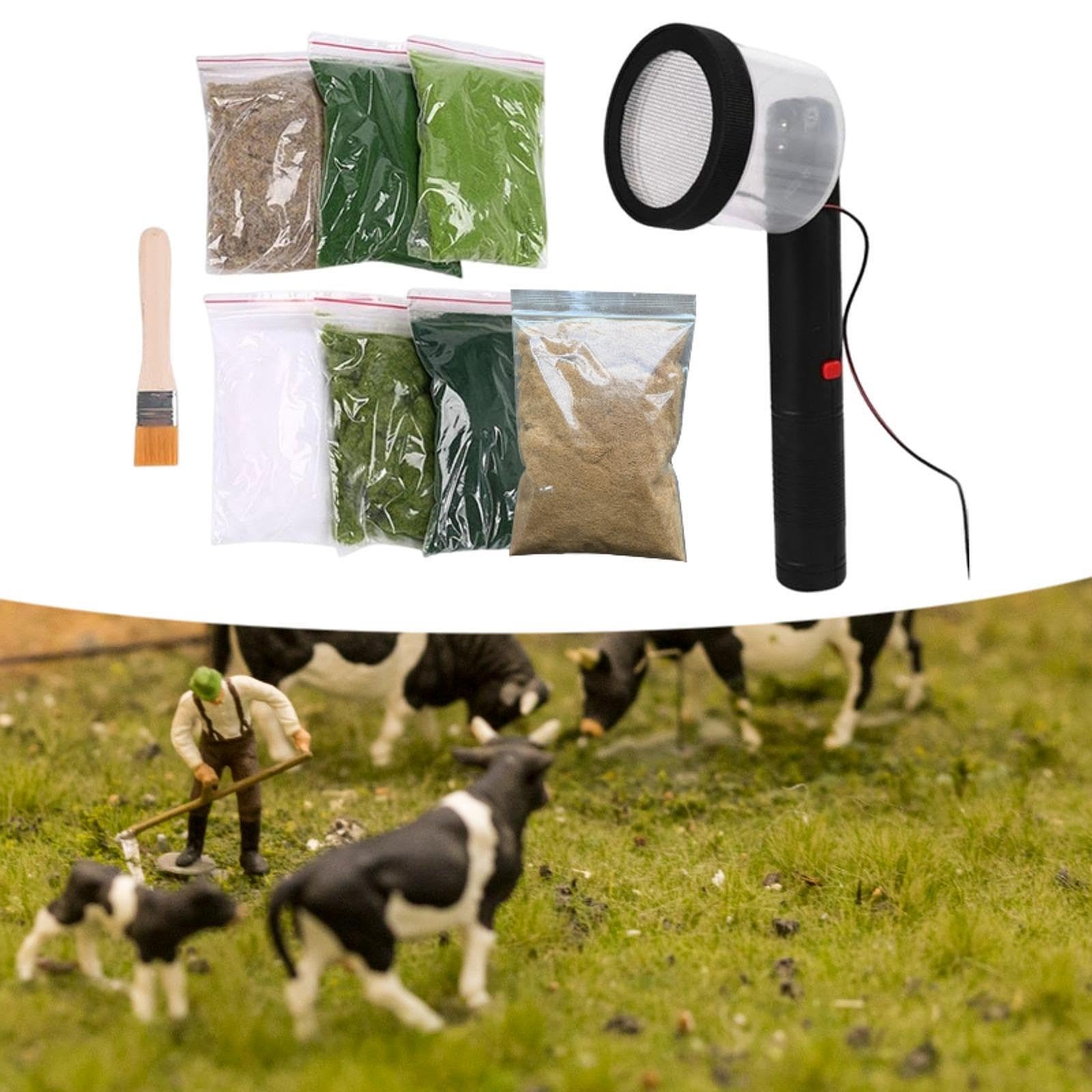 Colcolo Statische Gras Applikator Beflockung Kits für Diorama Miniatur Szene Modell
