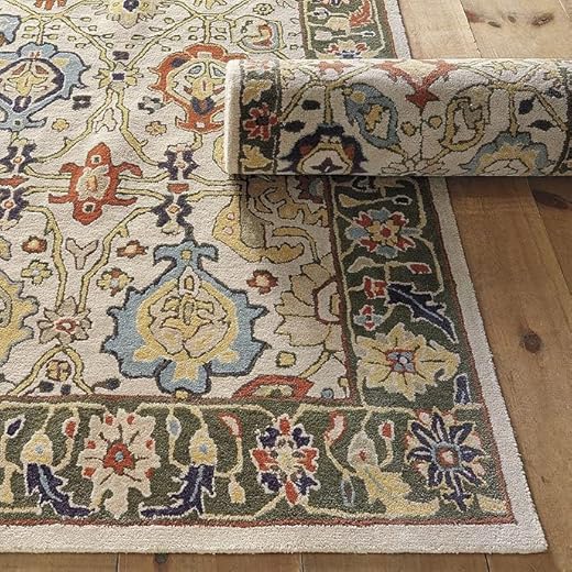 Luxurious Hand Tufted Vintage Wool Rug