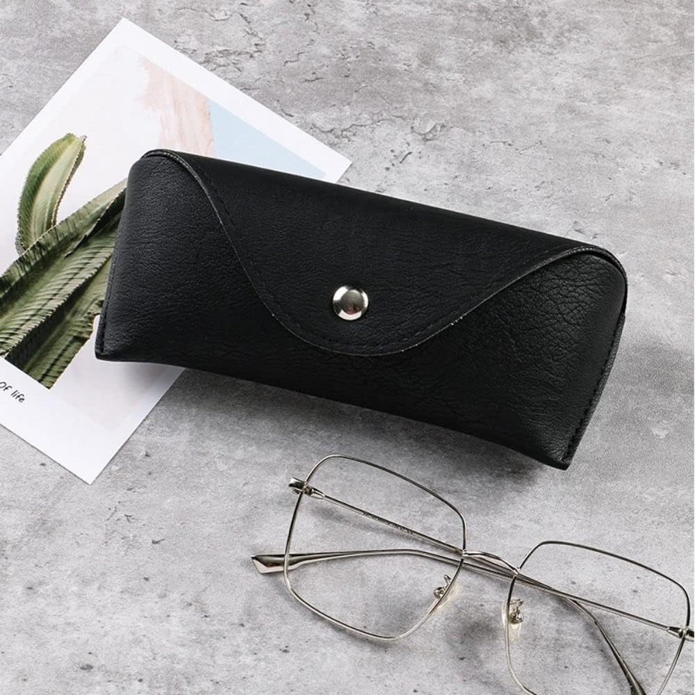 Andy's Orchids Portable Waist PU Leather Eye Glasses, Sunglasses Box Case Black Cover, Folding Sunglasses Case Wearing on Belt Cases - Image 4