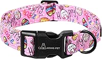 Vista 23 de Aring Pet Collar de algodón, ligero y ajustable, con hebilla de liberación rápida para perros pequeños, medianos y grandes, para cachorros, XS