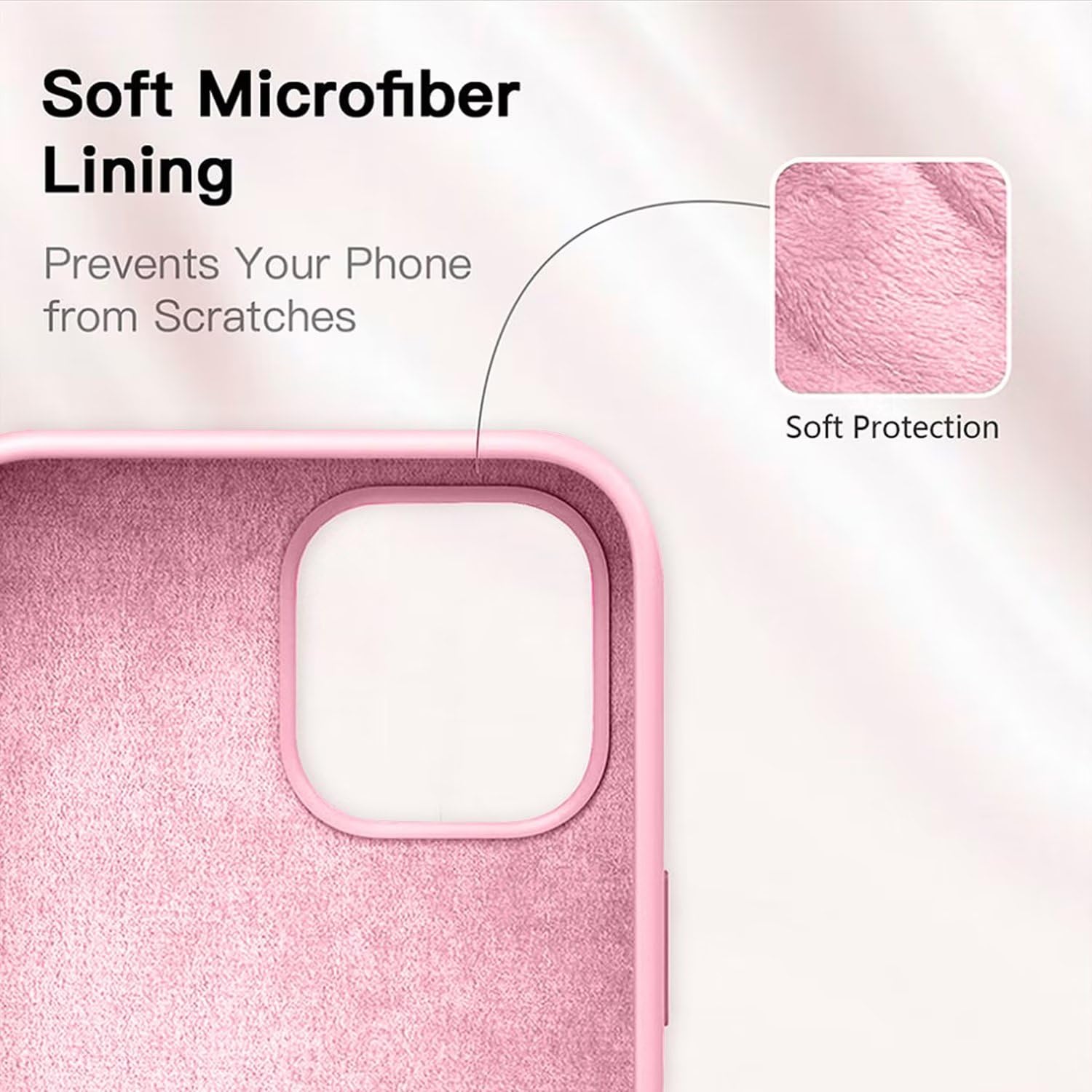 Custodia Con Collana Per IPhone 14 Pro Max – Cover In Silicone Morbido Con Cordino Regolabile Rosa – Antiscivolo E Protectione Totale