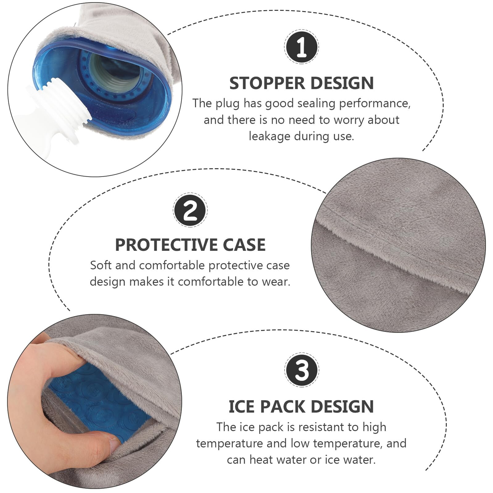 Garneck Impacco Freddo Caldo per Collo e Spalle in Gomma e Poliestere, Borsa Ghiaccio Riutilizzabile per Sollievo e Uso Domestico, Colore Blu